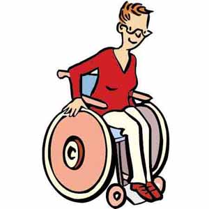 Rollstuhl-Fahrerin
